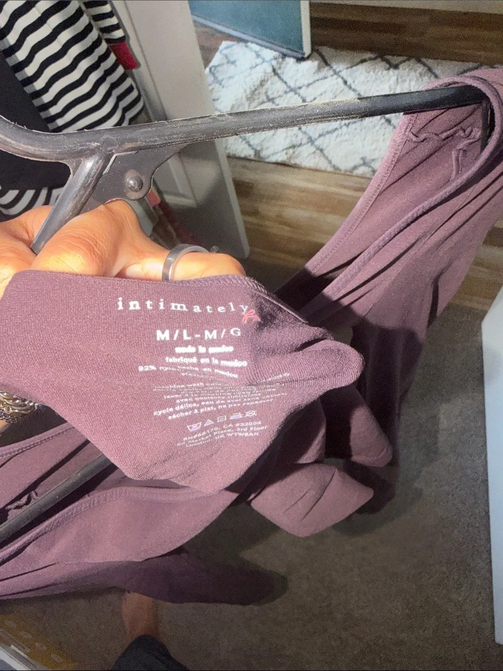 Free People Long Sleeve Crewneck Top in Mauve Plum